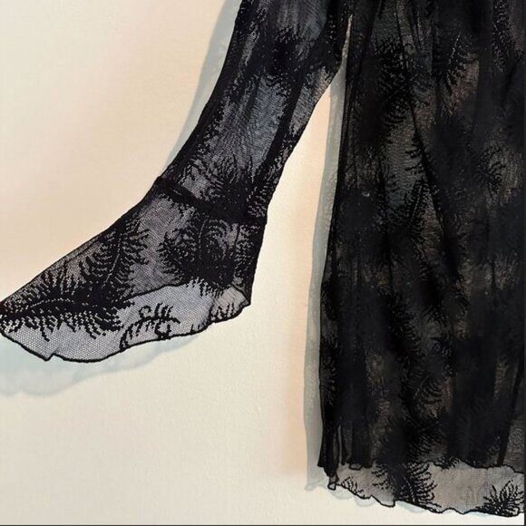 ❣️Gorgeous Vintage Frederick's of Hollywood Black Lace Semi-Sheer Sexy Chemise - Picture 2 of 14